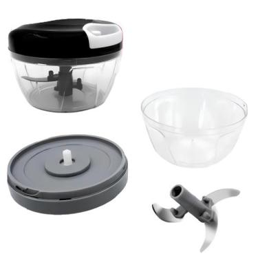 Imagem de Processador de Alimentos Manual com 3 Lâminas 500 ml 12,5 x 8 cm Para 