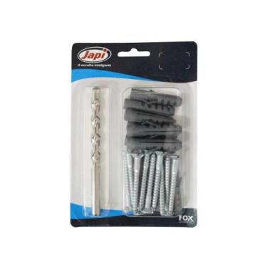 Imagem de JAPI FBAMBP10 Kit Instalação - 1 Broca Alvenaria, 10 Parafusos Cabeça 