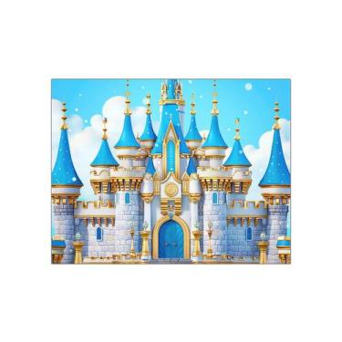 Imagem de Fundo Fotográfico 1,55 X 1,20 - Castelo Príncipe Azul e Dourado 013 - 