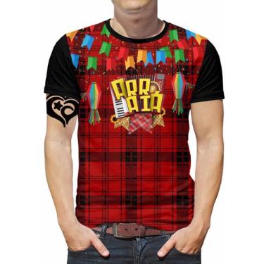 Imagem de Camiseta Festa Junina Masculina Xadrez Blusa São João est4 - Alemark