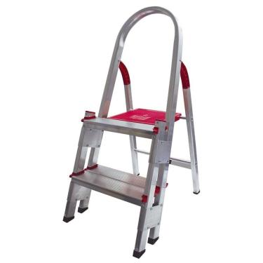 Imagem de Escada de Alumínio 2 Degraus Duplos Prática .