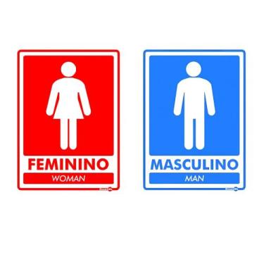Imagem de Kit Placa Banheiro Masculino/Feminino - ENCARTALE