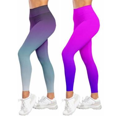 Imagem de Kit 2 Legging Fitness Feminina Degrade Calca Academia Caminhada Pilate