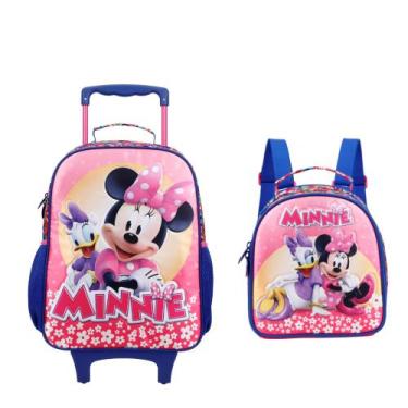 Imagem de Mochila de Rodinhas G com Alça + Lancheira Minnie  Xeryus 2024