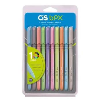 Imagem de Caneta Esferográfica 0.7Mm Cis Bpx Estojo Com 10 Cores