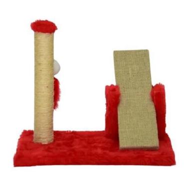 Imagem de Arranhador Gangorra Com Bolinha - Akara Do Gato, Vermelho