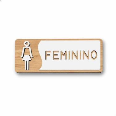Imagem de Placa De Banheiro Placas Para Banheiro Feminino Masculino - Facris