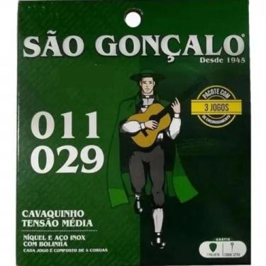 Imagem de Encordoamento sao goncalo cavaco niquel c/bolinha 0.011 - 0.029 pct c/