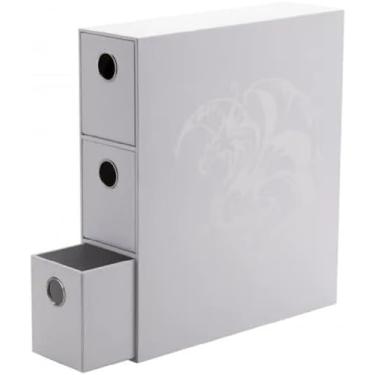Imagem de Arcane Tinmen - Dragon Shield: Fortress Card Drawers: White 1200CT – Card Games - Compatible with Pokemon, Yugioh, Magic The Gathering, MTG TCG OCG & Hockey Cards