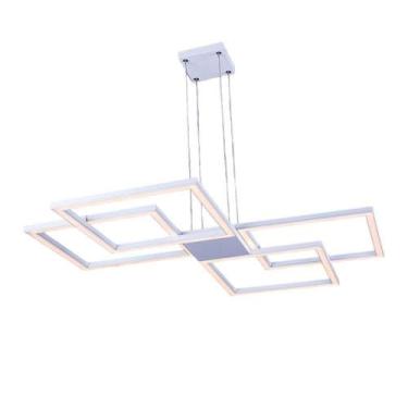 Imagem de Lustre Pendente Perfil LED 96W Design Moderno Quarto Sala Escritorio B