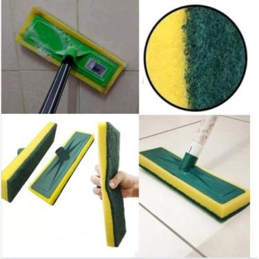 Imagem de Kit 04.Esfregao Esponja Lava Piso Azuleijo Faxina Pratico - Universal 
