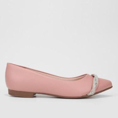 Imagem de Sapatilha Beira Rio Bico Fino Brilho Feminina