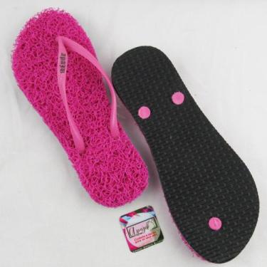 Imagem de Chinelos de capacho com borracha 100%  ortopédicos e anti stress rosa 