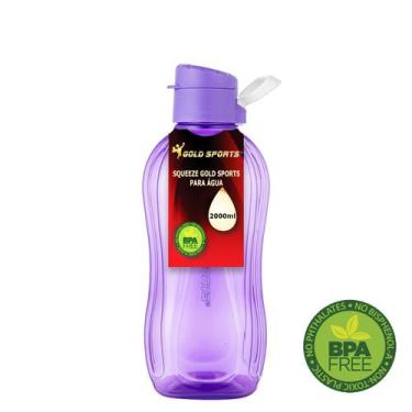 Imagem de Garrafa Squeeze Gold Sports Resistente - BPA FREE 2000ml, Único, Uniss