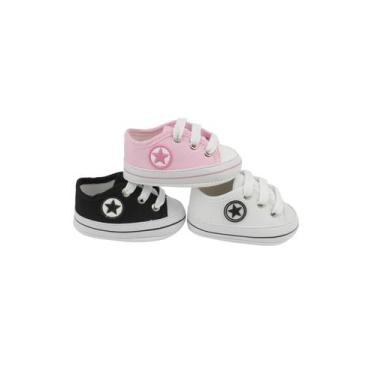 Imagem de Kit Com 3 Pares Sapatinho De Bebe Recém Nascido Direto Da Fabrica - DR