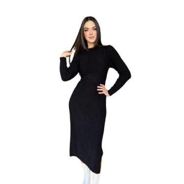Imagem de Vestido mid casual moda inverno elegante SKU355 - Trêstonstricot, M, P