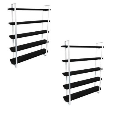 Imagem de kit com 02 Nicho Expositor Arusi 100 Esmaltes 5 Prateleiras - Loja da 