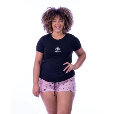 Imagem de Conjunto Pijama Short Doll Manga Curta Feminino Ak 1677 - ANA KOCK, GG