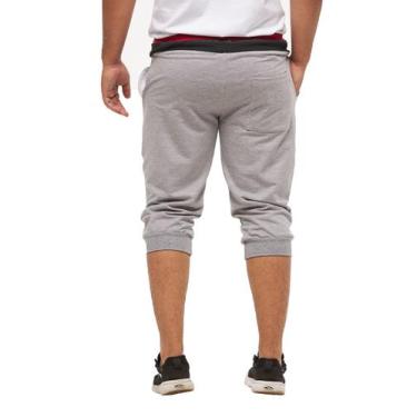 Imagem de Bermuda de moleton masculina saruel skinny B1 - Wooks, Cinzaclaro, GG