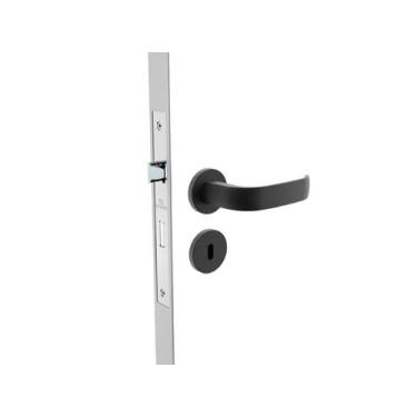 Imagem de Fechadura Porta Soprano Interna Icaro Roseta Redonda Preta