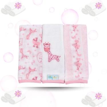 Imagem de Kit 3 Paninhos de Boca Bebê Babete Toalhinha Fralda Infantil - Minas R