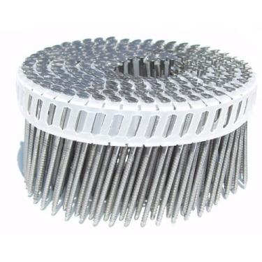 Imagem de B & C Eagle 134X092RSSPC Cabeça redonda de 3,5 cm x 0,092 cm por 15 graus haste de anel de plástico agrupado de aço inoxidável prego mini-bobina (6.000 por caixa)