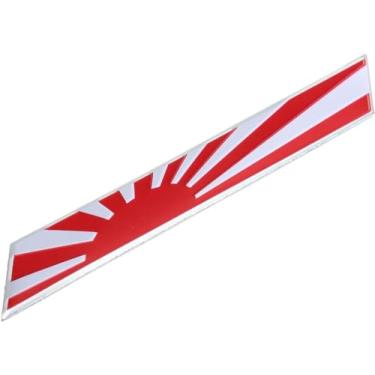 Imagem de Emblema Adesivo em metal aluminio Japão Japan Faixa Lateral Sol Nascente adesivo carro moto acessórios para carros e motos