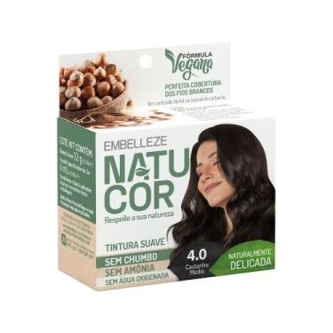 Imagem de Tintura Pó Natucor Embelleze Avelã Castanho Médio 4.0