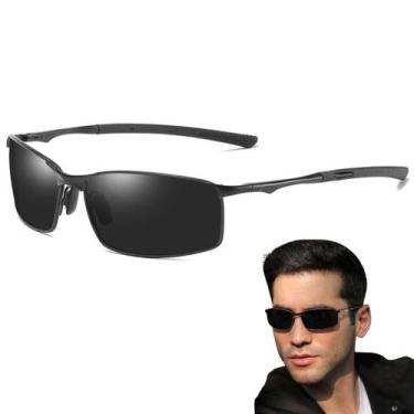 Imagem de Óculos de Sol Masculino Metal Aoron Polarizado Proteção Uv400, Sol