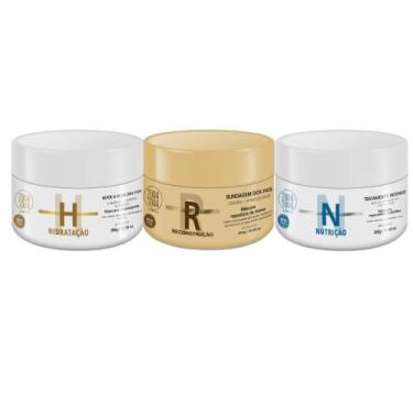 Imagem de Cronograma Capilar Hidratação Nutrição Reconstrução 300g - Rhenuks Cos