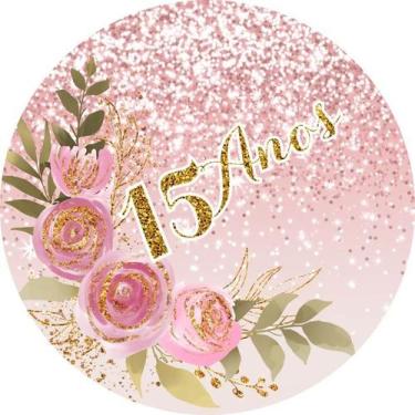 Imagem de Painel Redondo C/ Elástico 1,50m 15 Anos - Fadrix