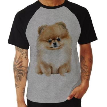 Imagem de Camiseta Raglan Cachorro Spitz Alemão Lulu da pomerânia - Foca na Moda