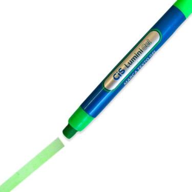 Imagem de Caneta Marca Texto Em Gel CiS LUMINI Ponta Retrátil,  Verde