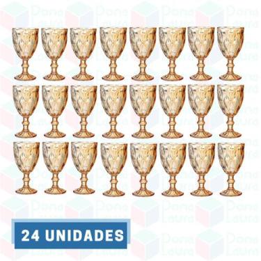 Imagem de 24 unidades de Taça Diamante Ambar Metalizada 330ML - Class Home, Amba
