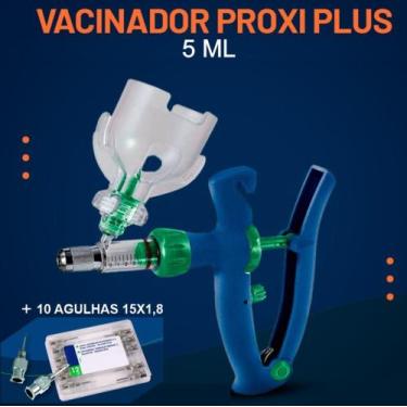 Imagem de kit vacinador proxi porta frasco 5 ml bovino, ovino suino e caprino + 