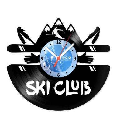 Imagem de Relógio De Parede Disco Vinil Esportes - SKI Club - VES-180 - Modernar