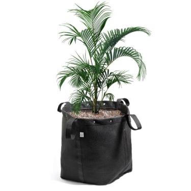 Imagem de Vaso de Plantas Com Alças 50 Litros Feltro - King Pot, Preto