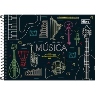 Imagem de Caderno Pequeno de Música Espiral Capa Dura 80 Folhas Tilibra, INSTRUM