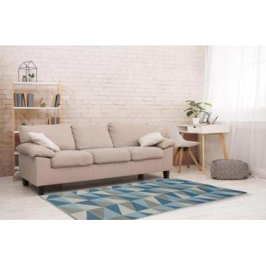 Imagem de Tapete Para Sala ou Quarto 2,00M x 1,32M Antiderrapante Miami Ladrilho