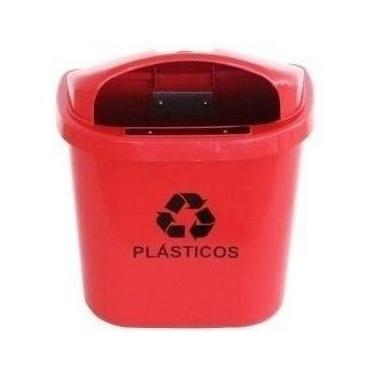 Imagem de Cesto Individual Coleta Seletiva 40 L Para Poste Ou Parede - JSN, Cinz