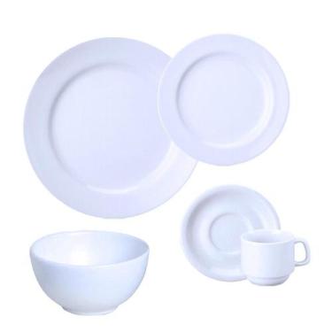 Imagem de Jogo Jantar Chá C/ Bowl Sopa 40 Peças Porcelana Schmidt Cilíndrica 8 P