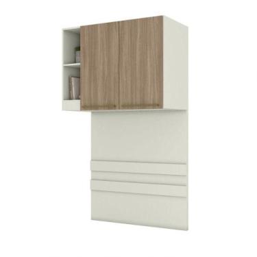 Imagem de Ponte Solteiro Modulado 02 Portas Seletto Henn Areia Hp Com Jequitibá