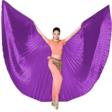 Imagem de Véu Wings Asa De Isis Dança Do Ventre- Com Vareta Aberto Atrás - VEU-W