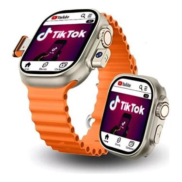 Imagem de Relógio Hw Ultra2 Laranja IA Chat-GPT 49mm com Módulos para Vida Saudá