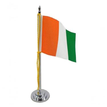 Imagem de Mini Bandeira De Mesa Costa Do Marfim 15 Cm Poliéster