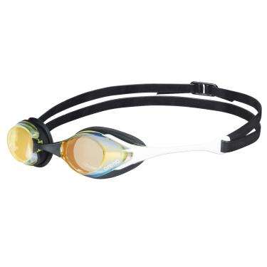 Imagem de arena Óculos De Natação Unissex Adulto Cobra Swipe Racing Para Homens E Mulheres Lentes Espelhadas De Policarbonato Design Hidrodinâmico, Cobre Amarelo/Branco
