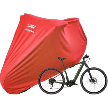 Imagem de Capa Bike Tecido Helanca Caloi E-Vibe City Tour Elétrica - Mz, Vermelh
