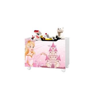 Imagem de Organizador Baú Infantil Caixa Para Brinquedo Com Rodízio Multiuso Lar