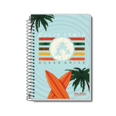 Imagem de Caderno Pauta Branca pequeno rox espiral 96 folhas