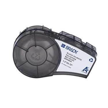 Imagem de Brady Autêntico (M21-30-423) Etiquetas de poliéster pré-dimensionadas para código de barras, placa de circuito, equipamentos, inspeção, preto sobre branco - Projetado para impressoras M210, M210-LAB,